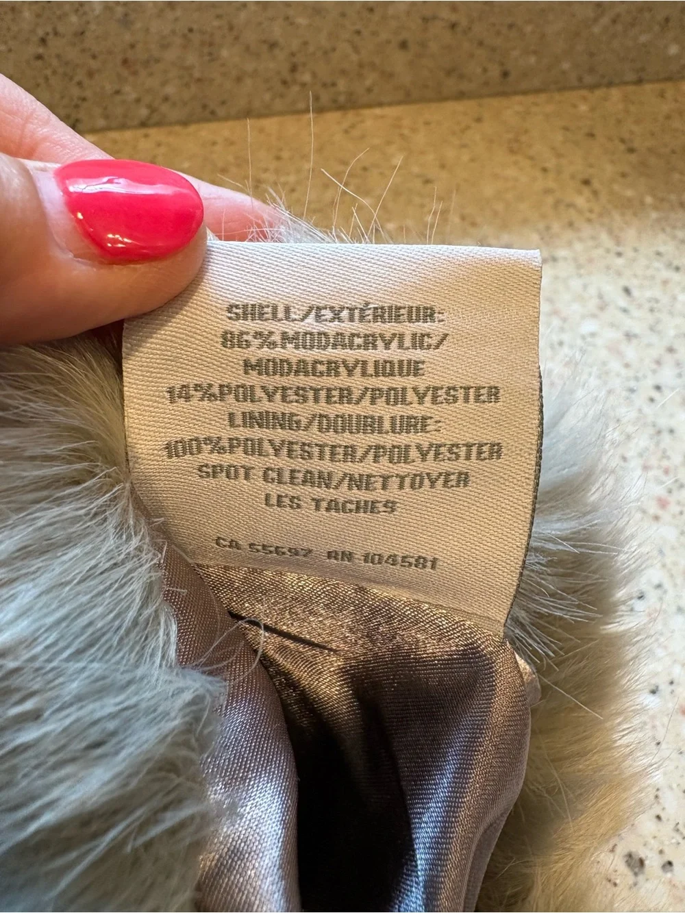 Restoration Hardware (RH) Ultra Faux Fur Wine Bag With Leather Tie, NWT, Fog